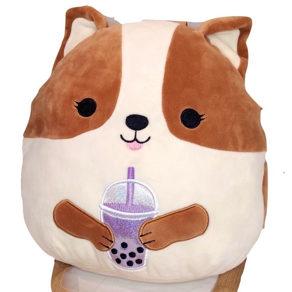 Squishmallows Other - SQUISHMALLOW - 2021 REGINA BACKPACK Holding Boba Drink 12” Plush Collectors Item